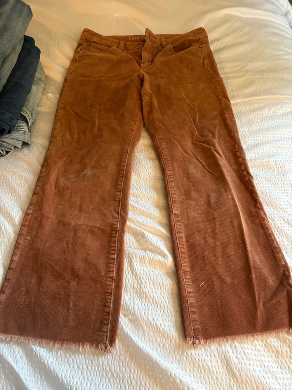 Women’s American Eagle Corduroy Jeans in Rust mauve Classic High-Rise Fit